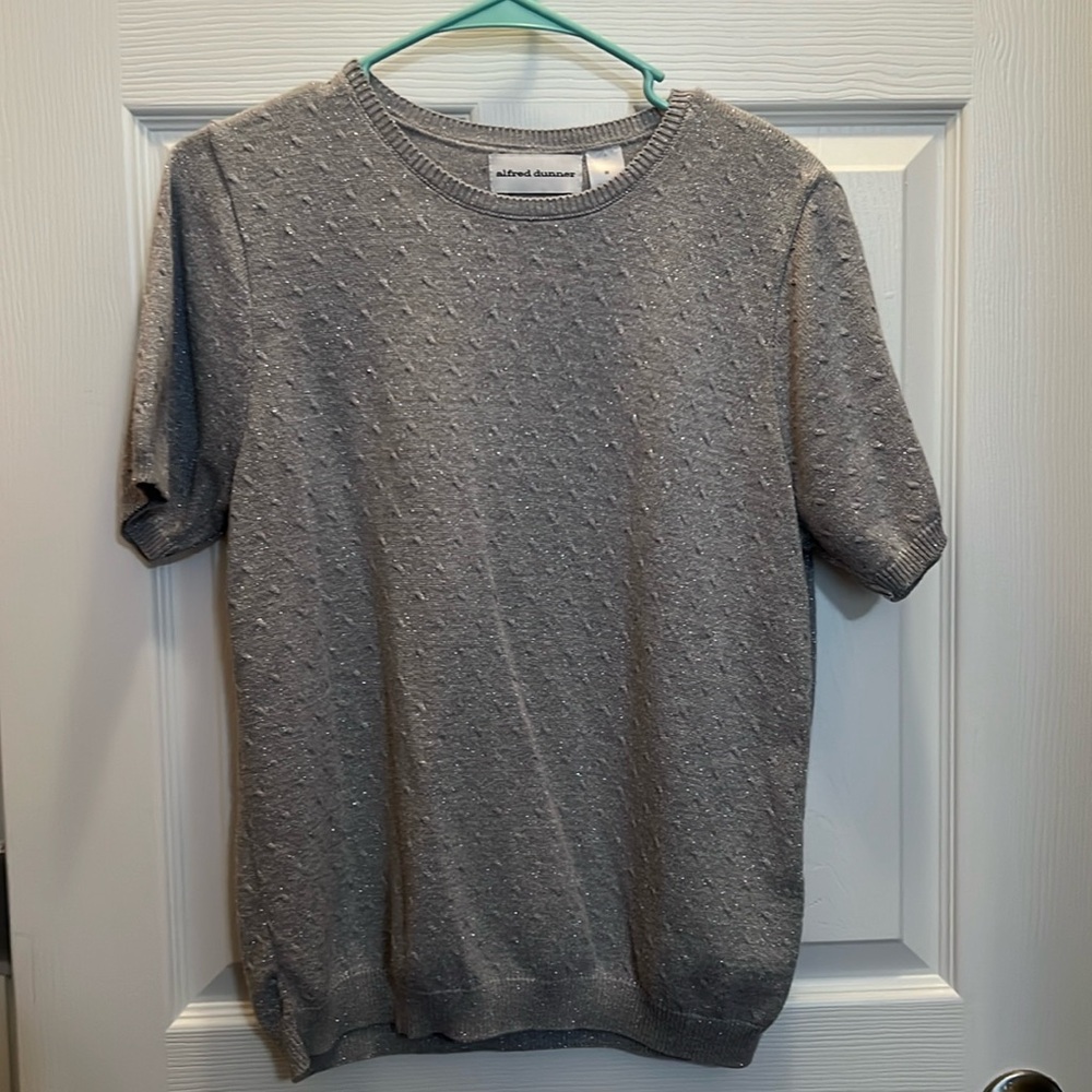 EUC Acrylic Sparkly Gray Sweater Top
